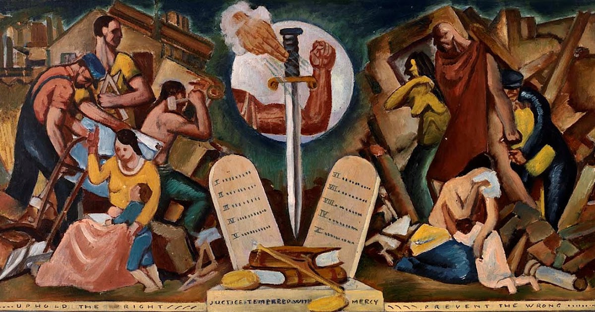 New Deal of the Day New Deal Art "Justice Tempered with Mercy" and