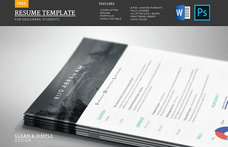Modern Free Word Resume Template Download Template CV Word 100% Gratis - Modern Free Word Resume Template
