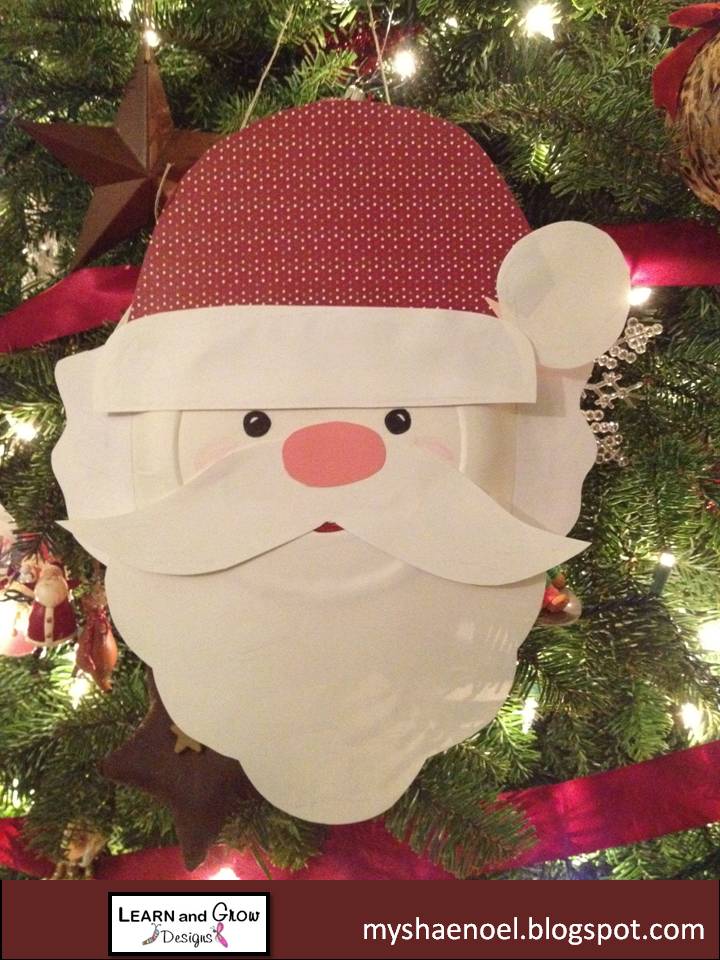 Learn And Grow Designs Website Santa Paper Plate Craft Santa 