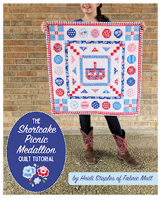 Shortcake Picnic Medallion Quilt Tutorial by Heidi Staples of Fabric Mutt for Riley Blake Designs