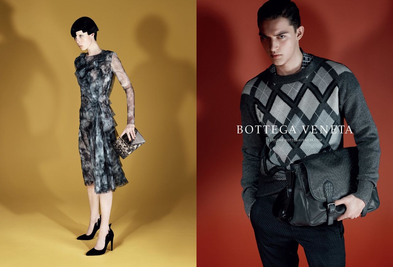 Ad Campaign: Bottega Veneta F/W 2014.15: Edie Campbell & Otto Lotz by David  Sims