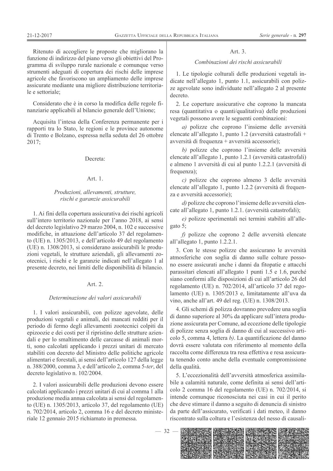 Piano Assicurativo Agricolo