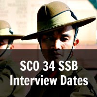 SCO 34 SSB Interview Dates 