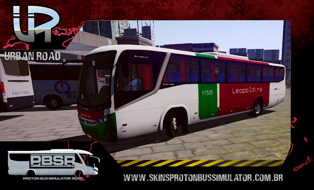 Audace Auto Viação Leopoldina Skin Proton Bus Simulator Road - Audace MB OF-1721 BT5 Viação Leopoldina