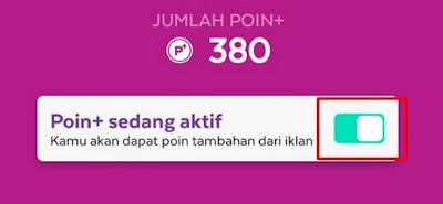 Mengaktifkan Fitur POIN+ Mengaktifkan Fitur POIN+