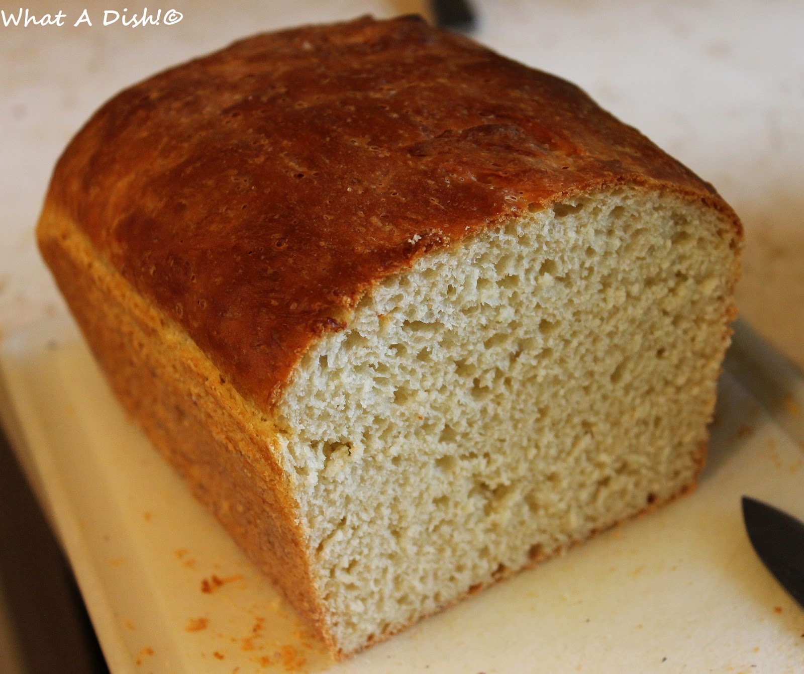 What A Dish! NoKnead English Muffin Bread
