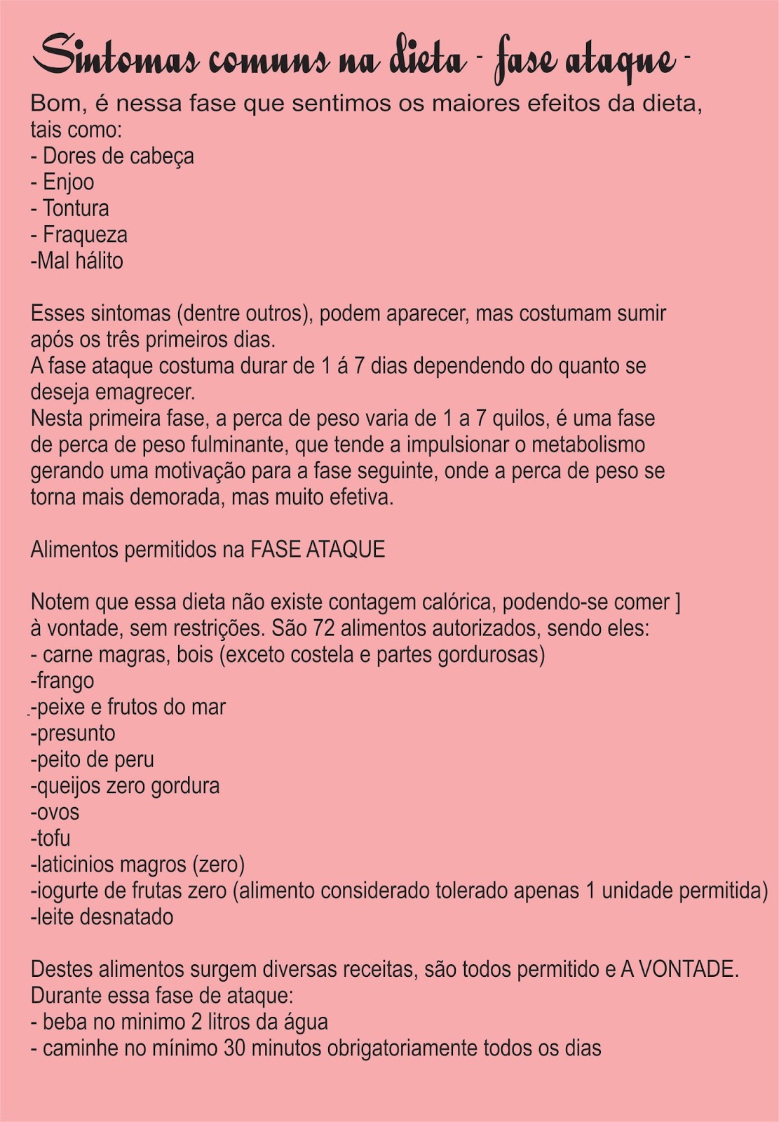72 alimentos dukan fase ataque