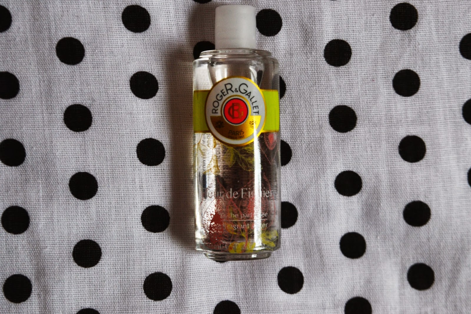 Small bottle of Roger & Gallet Fleur de Figuier Eau Fraîche perfume