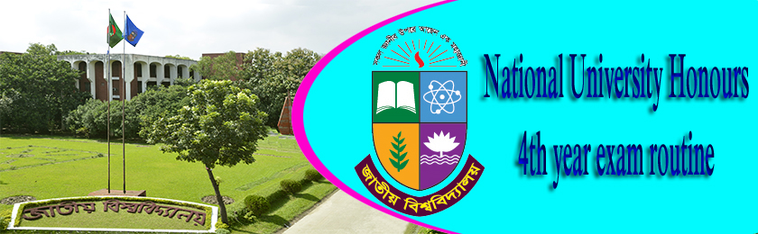 national university honours 4th year exam routine