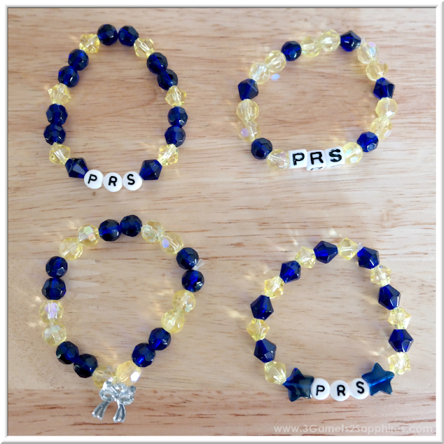Faceted Spirit Bracelet Ideas for a School Fundraiser | 3 Garnets & 2 Sapphires