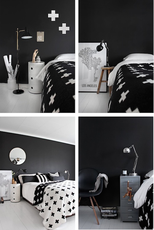 LOVENORDIC: Black and white bedroom shots...