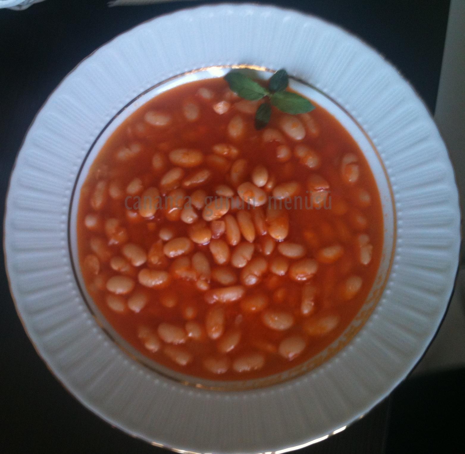 cananca günün menüsü Kuru fasulye Pilav Turşu