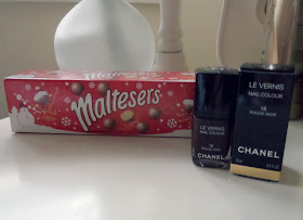 Maltesers & Chanel Rouge Noir Nail Polish