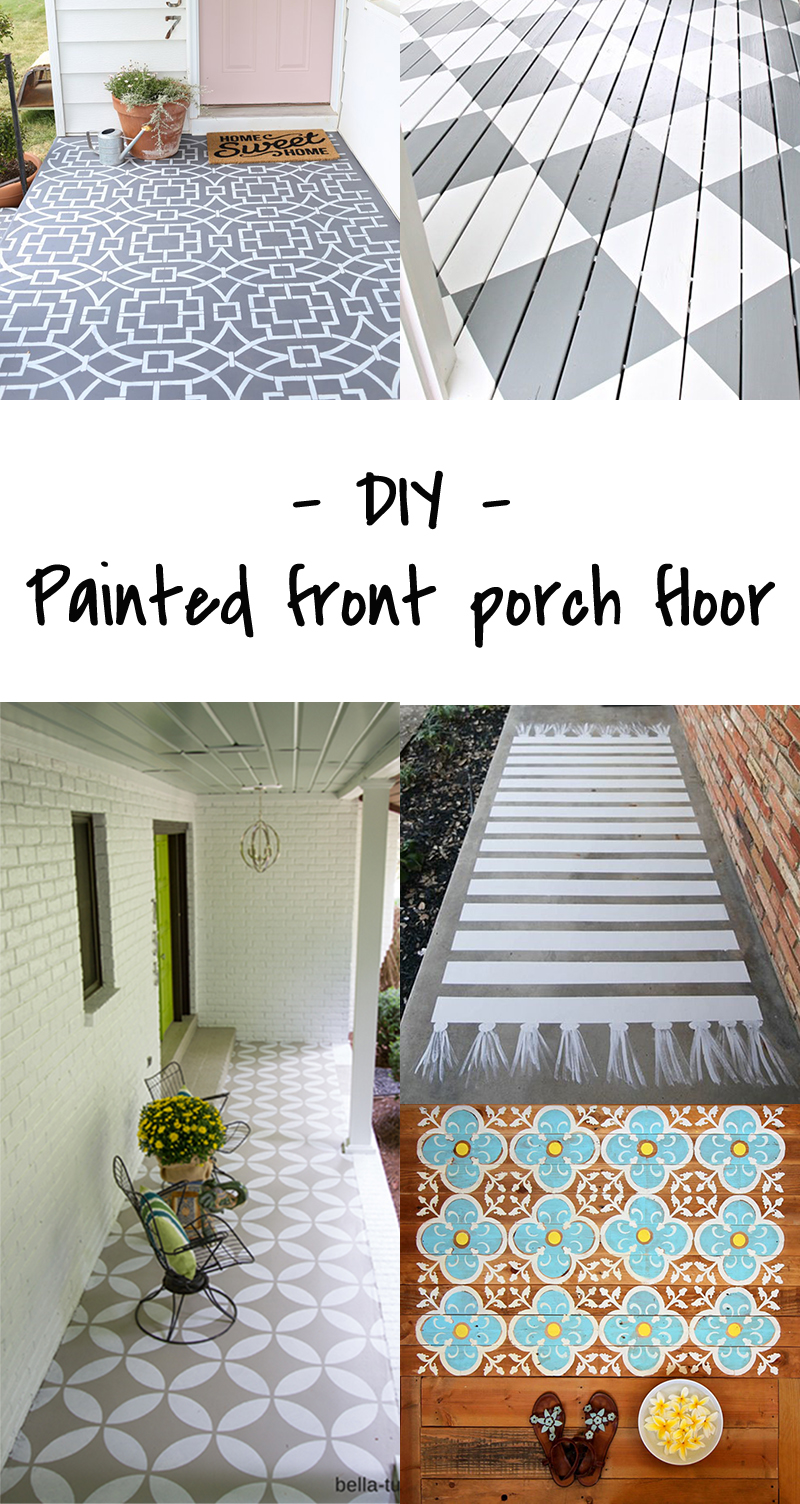 Diy To Try Painted Front Porch Floor Ohoh Deco If Your Like It Please Share And Make Friends Enjoy This Post