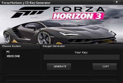 Forza Horizon 3 CD generatore di chiavi 