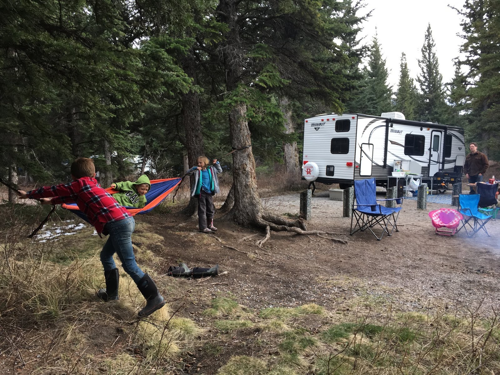 Family Adventures in the Canadian Rockies April Camping in Bow Valley