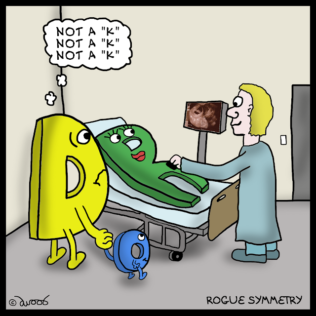 comic letter D O R having baby ultrasound dad hoping its not a K dork family