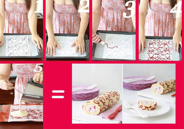 Nisan Yağmuru Desenli Rulo Pasta