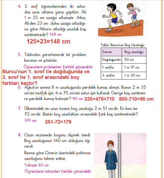 3. Sınıf Berkay Yayınları Matematik Ders Kitabı 154.Sayfa Cevapları 3. Sınıf Berkay Yayınları Matematik Ders Kitabı 154.Sayfa Cevapları