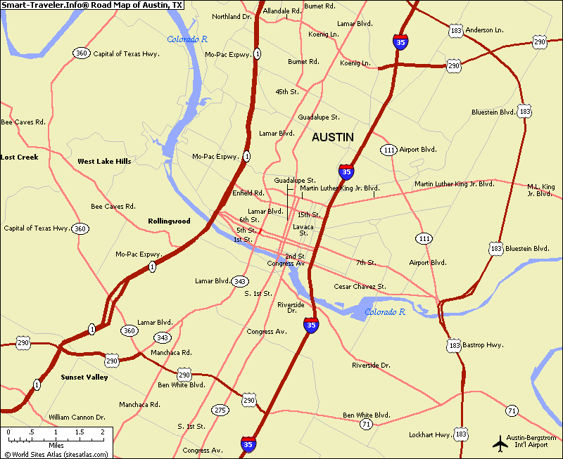 Map Of Austin Map Of Austin