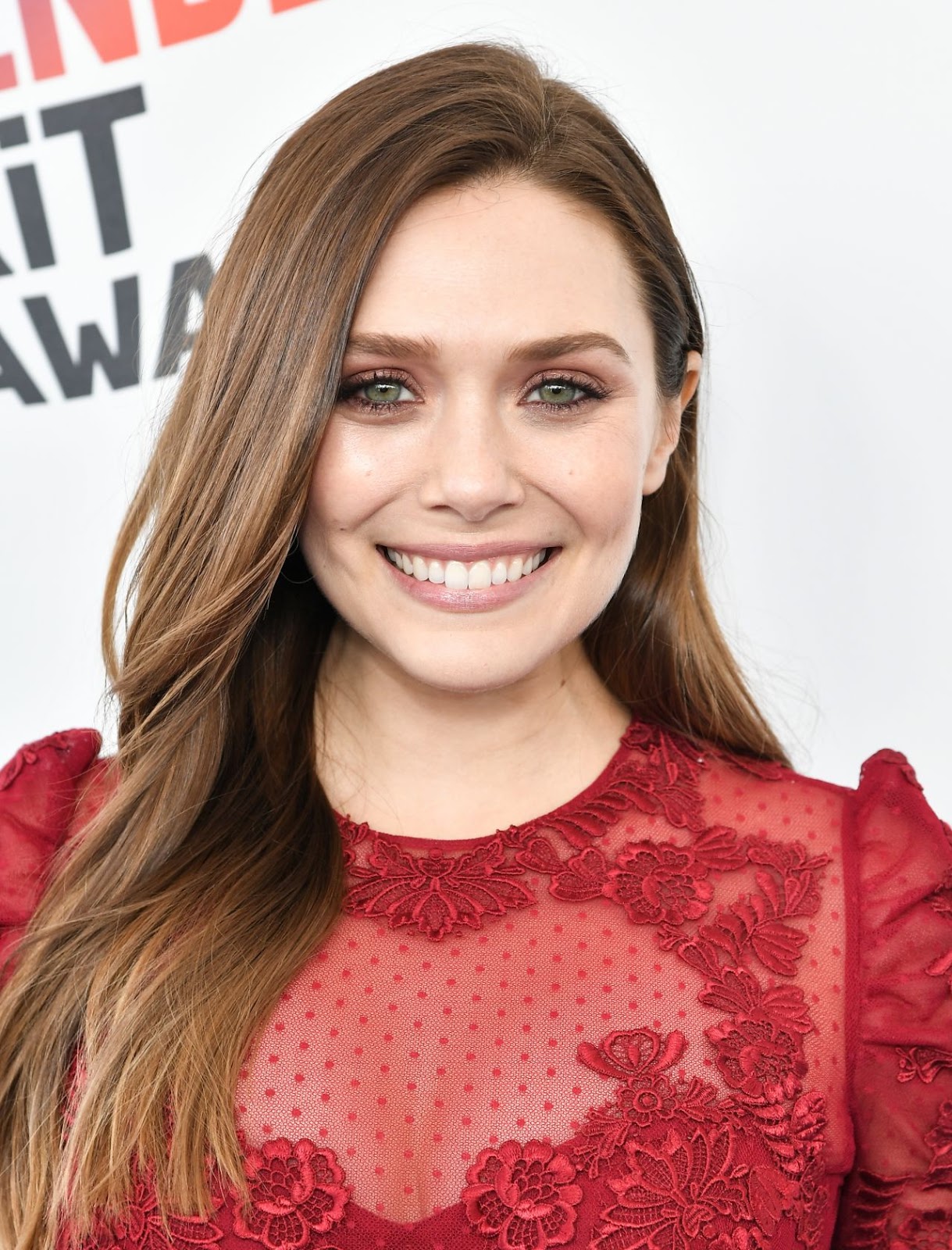 Elizabeth Olsen Hot Photos In Transperant Red Dress - Hollywood