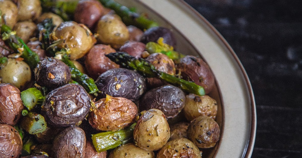 Lemon Herb Roasted Asparagus + Potatoes Local Food Rocks
