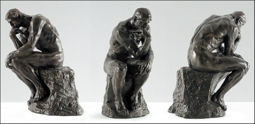 O Pensador (francês: Le Penseur) - Auguste Rodin. O Pensador (francês: Le Penseur), escultura de Auguste Rodin.