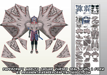ninjatoes papercraft weblog naruto papercraft cursed seal second