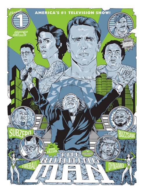 INSIDE THE ROCK POSTER FRAME BLOG: The Running Man Poster by Timothy