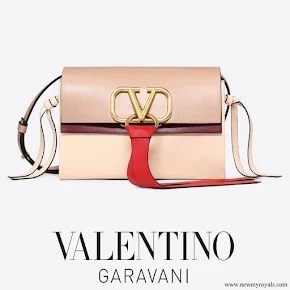 Meghan Markle carried Valentino Garavani VRing Small Colorblock Leather Shoulder Bag