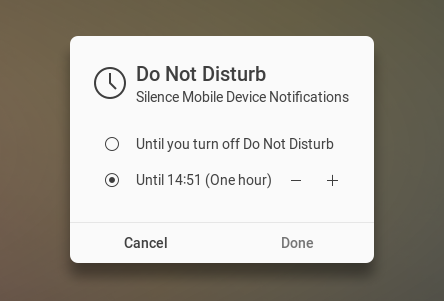 GSConnect do not disturb