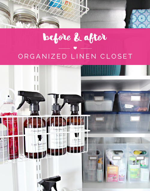 Iheart Organizing Organized Linen Closet - Bathroom Linen Closet Organization Ideas Philippines