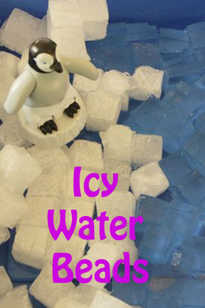 Icy Water Bead Cubes Make a Fun Arctic Sensory Bin