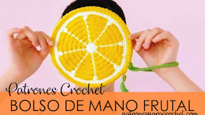 Patrones de Bolso Redondo con motivo frutal