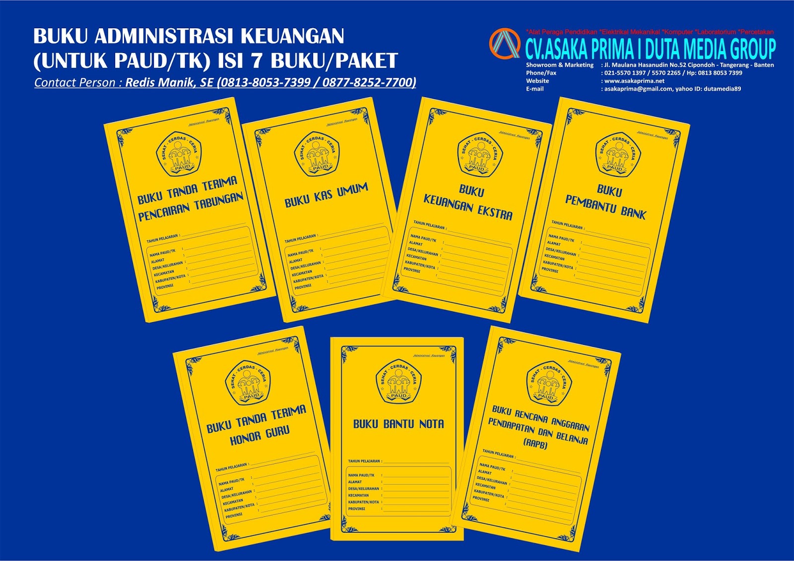 KATALOG/BROSUR BUKU ADMINISTRASI YANG HARUS DIMILIKI PAUD (KB / TK