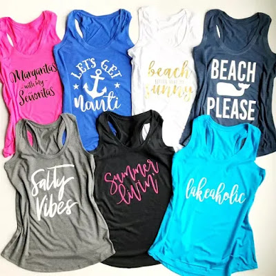 Confessions of a Frugal Mind: Summer Themed Racerback Graphic Tank Tops ...