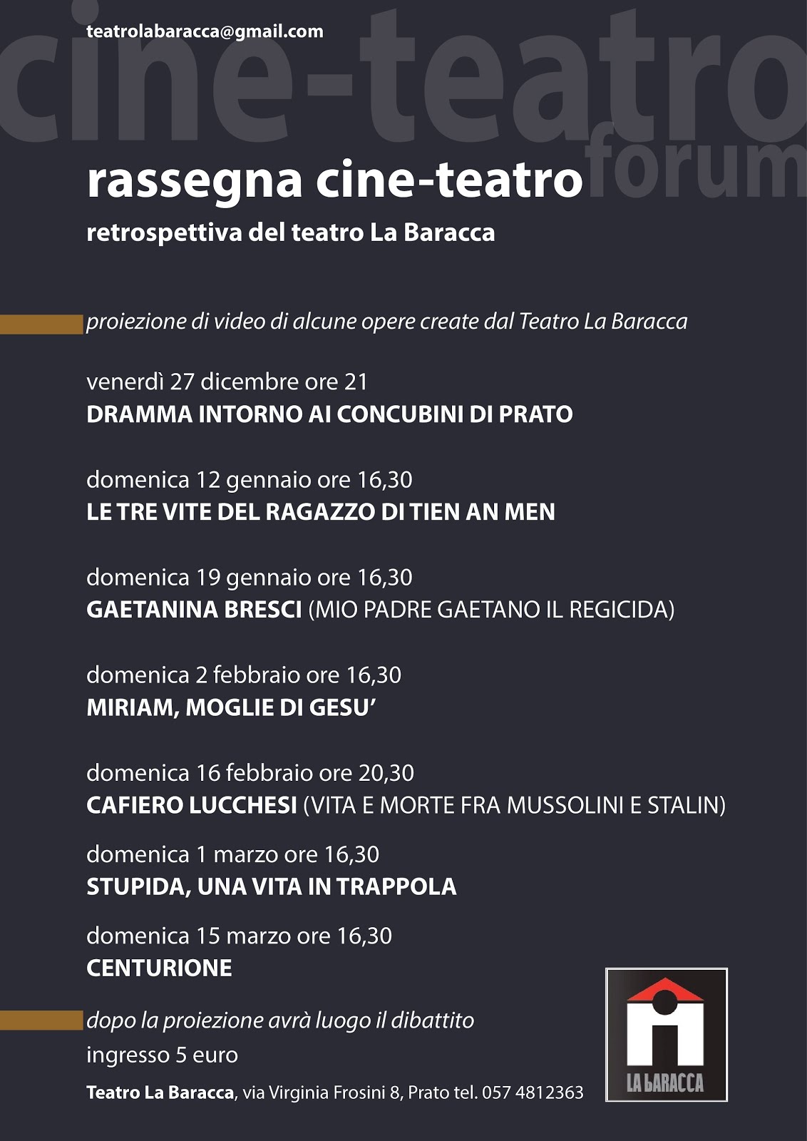 Restrospettiva Teatro La Baracca