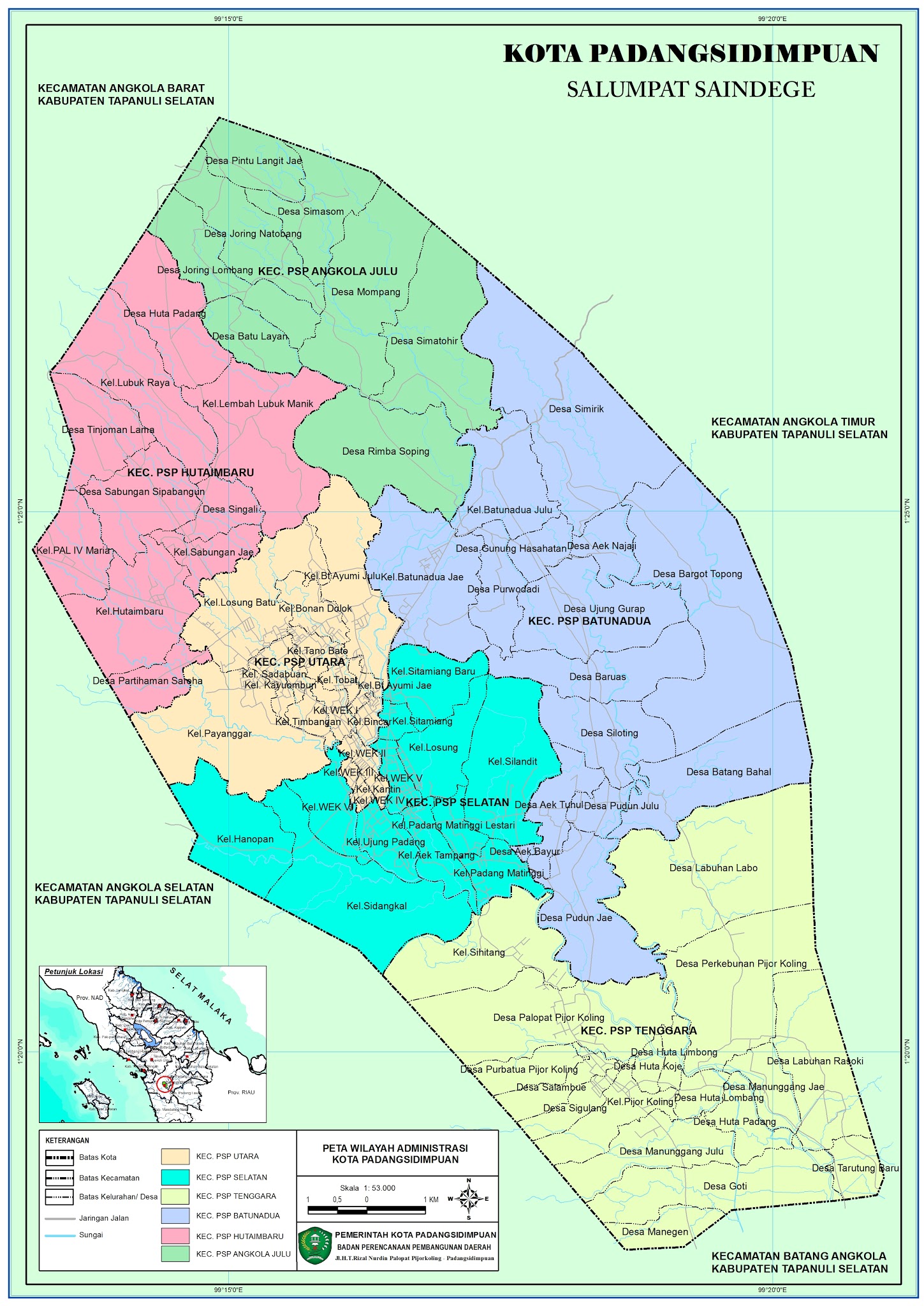 Peta Kota: Peta Kota Padangsidimpuan