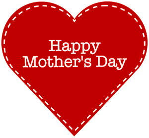 Happy Mothers Day heart banner