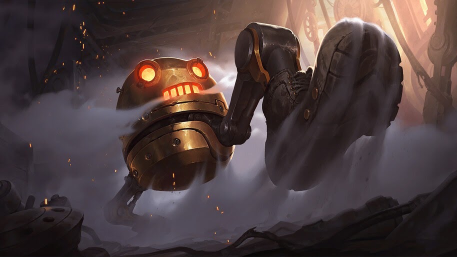 Golden Crushbot, Legends of Runeterra, 4K, #3.1754