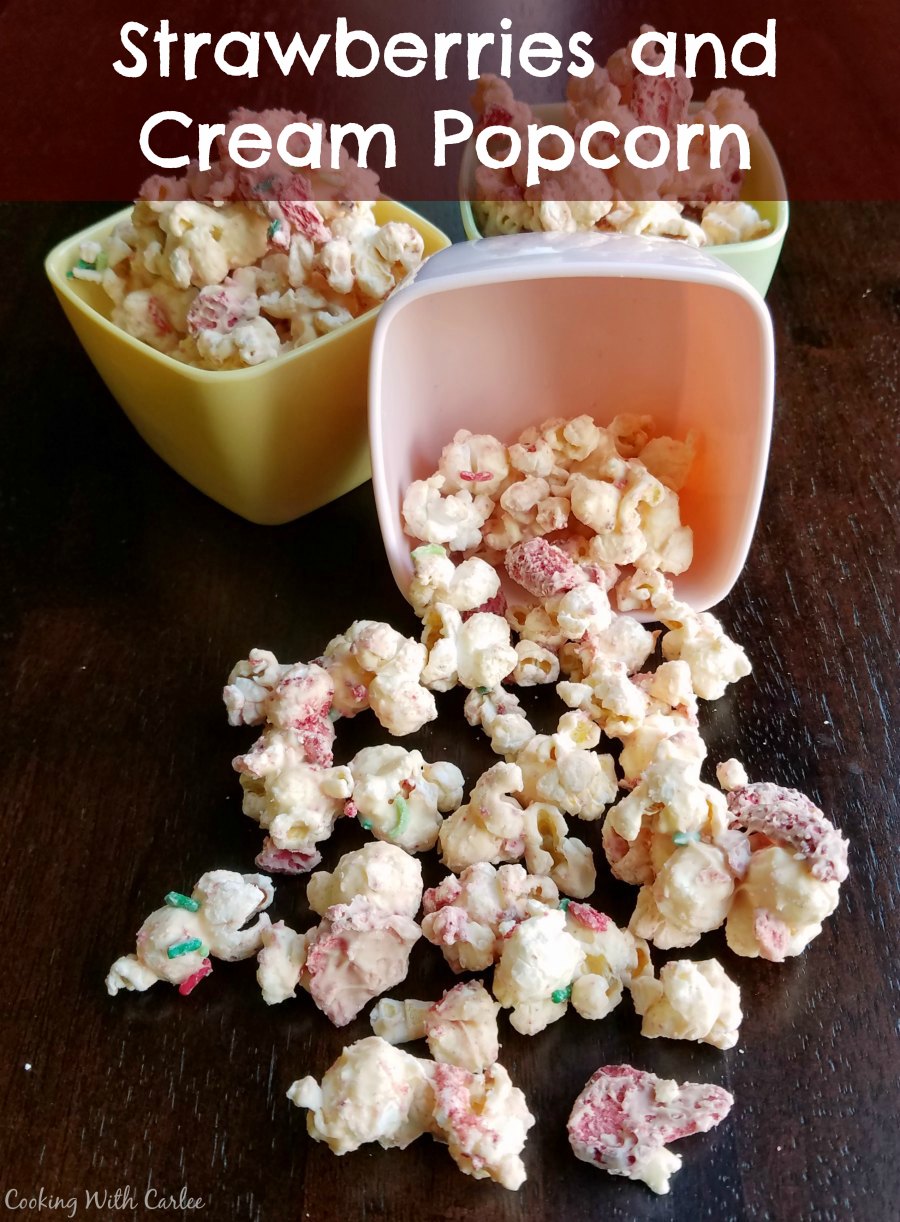 Cooking With Carlee Strawberries and Cream Popcorn