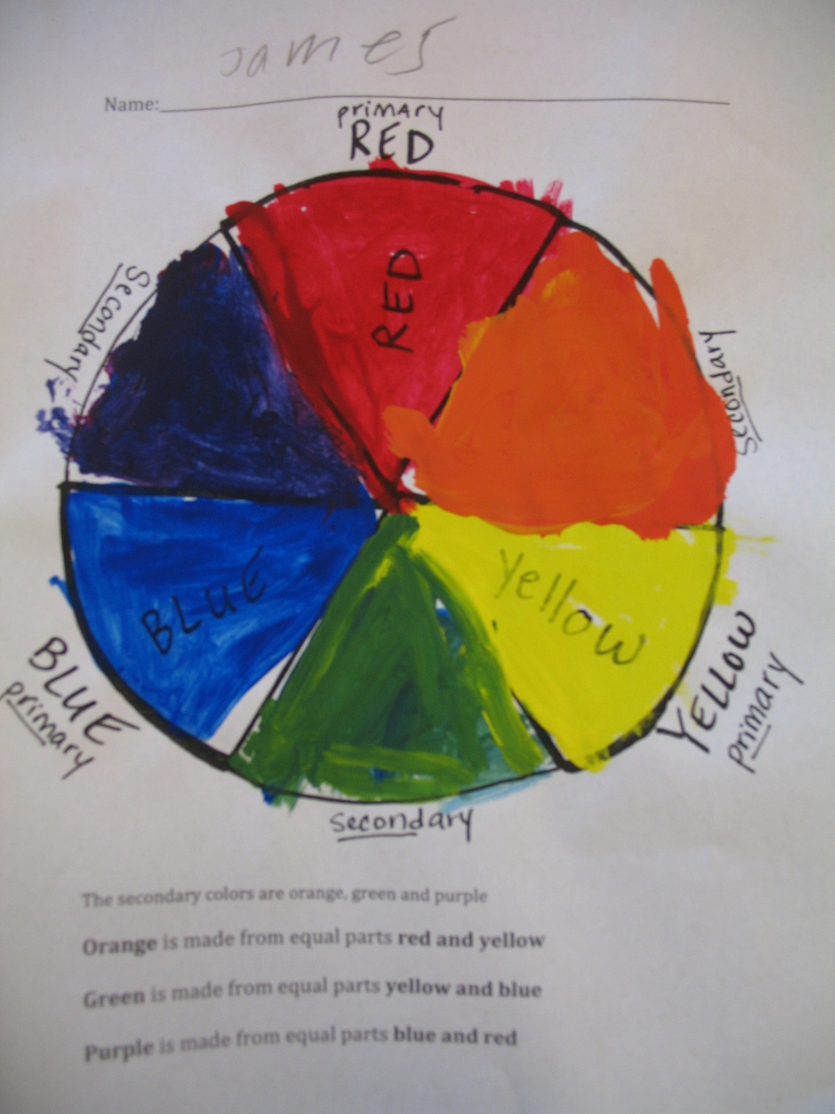 Coonley Art Studio We Love Mixing Colors!