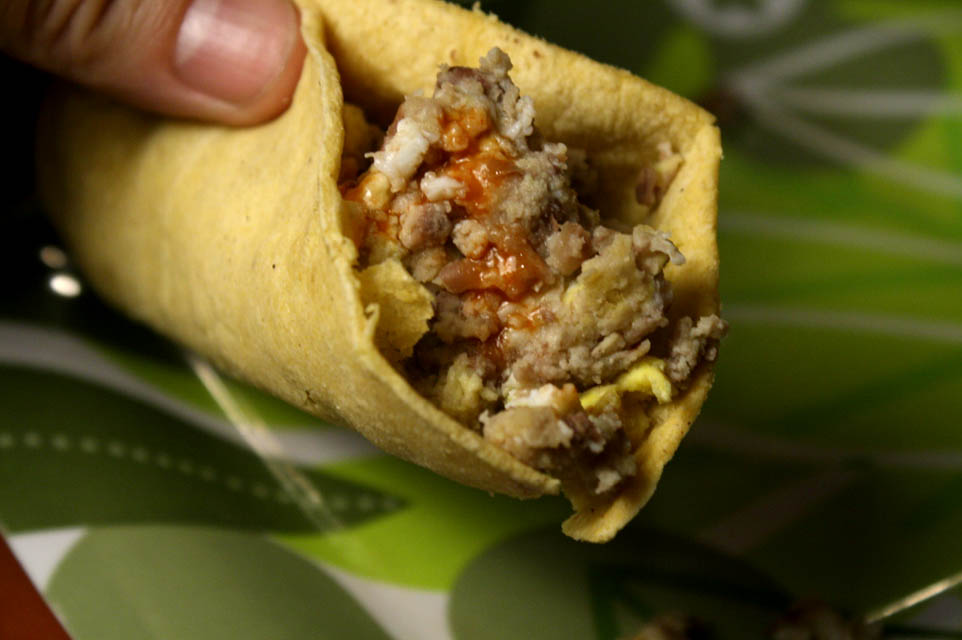 The 99 Cent Chef Scrambled Eggs & Refried Beans Video Recipe
