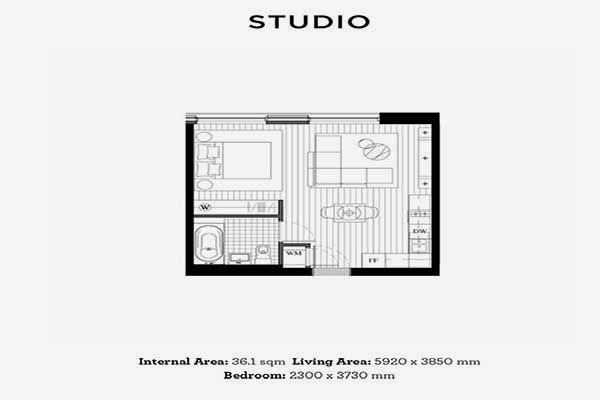 Royal Wharf London Studio Floor Plan