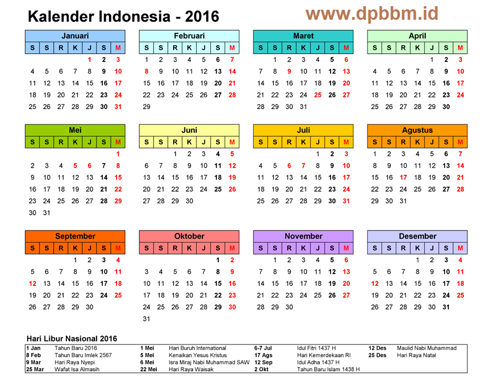 Kalender Jawa Tahun 1994