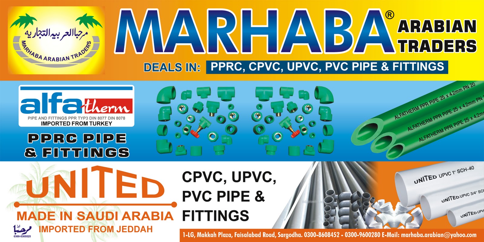 Naseem Akhtar Marhaba Arabian Traders Deals in PPRC, CPVC, UPVC, PVC