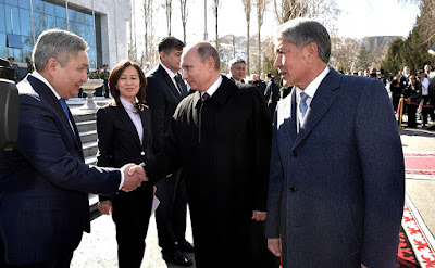 Russian President in Bishkek, Kyrgyzstan. Vladimir Putin.