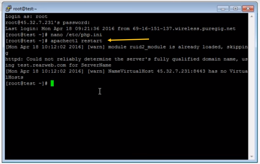Apachectl Restart Apachectl Restart