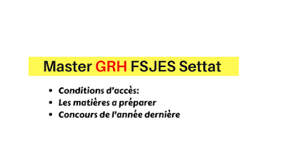 Master Gestion des Ressources humaines (GRH) (FSJES Settat )