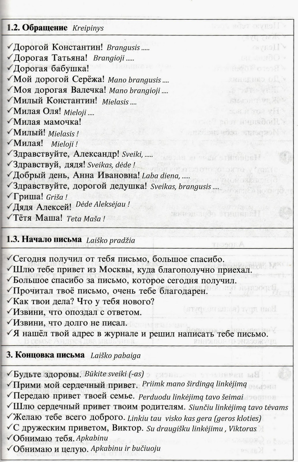 rusų kalbos abc: Kaip rašyti laišką?